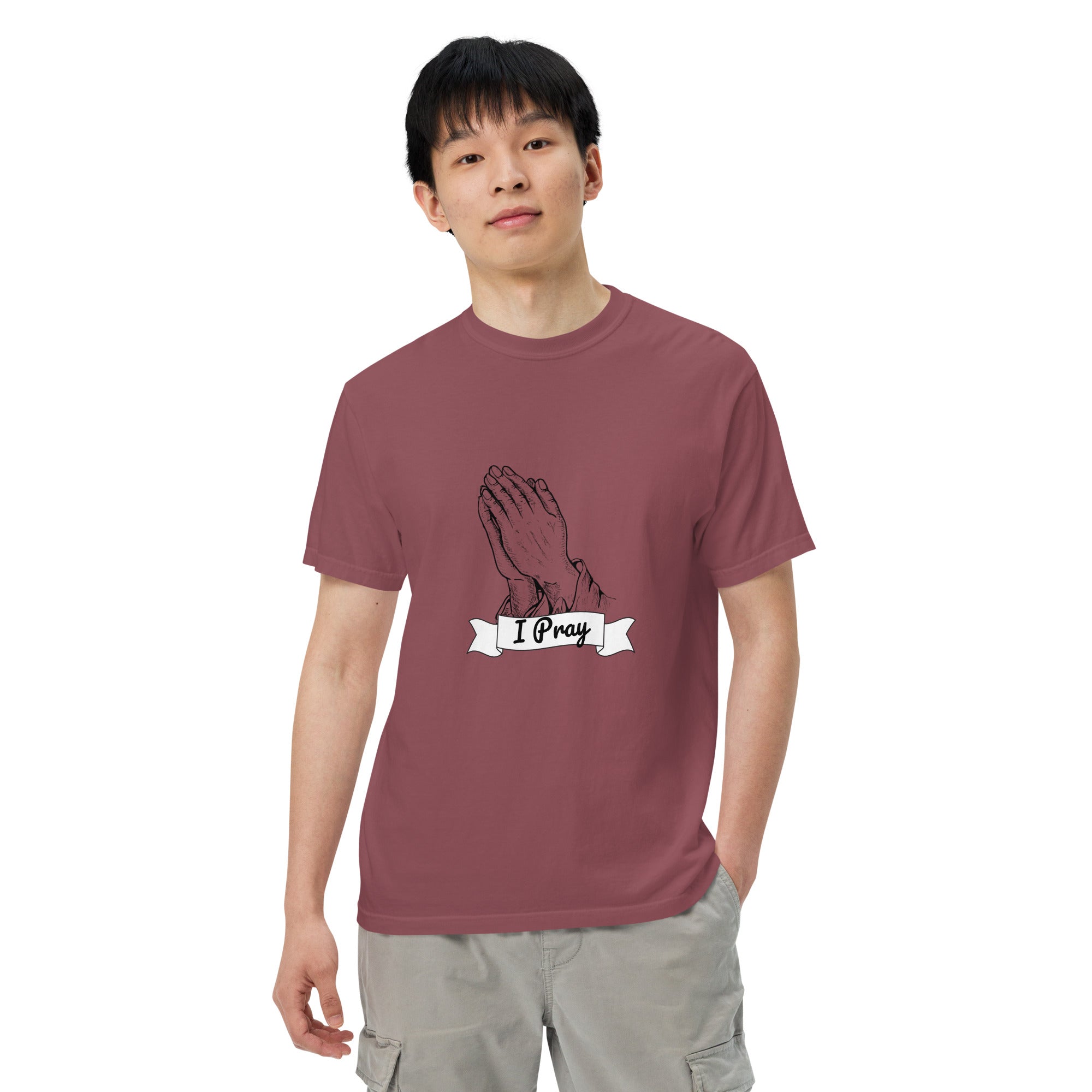 I Pray Unisex garment-dyed heavyweight t-shirt