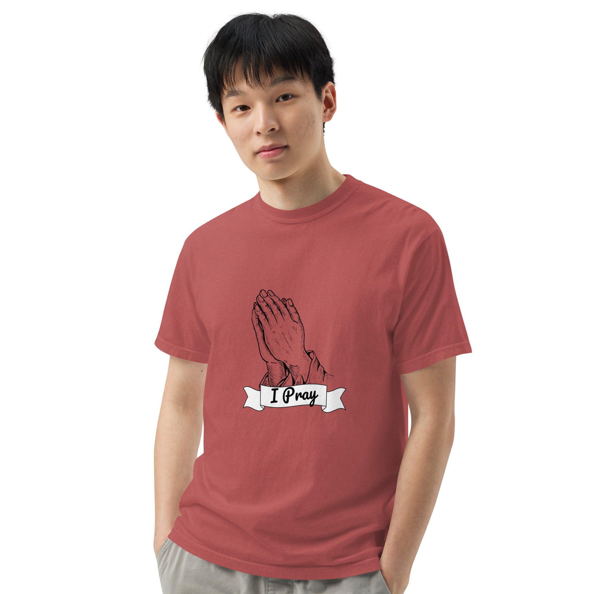 I Pray Unisex garment-dyed heavyweight t-shirt