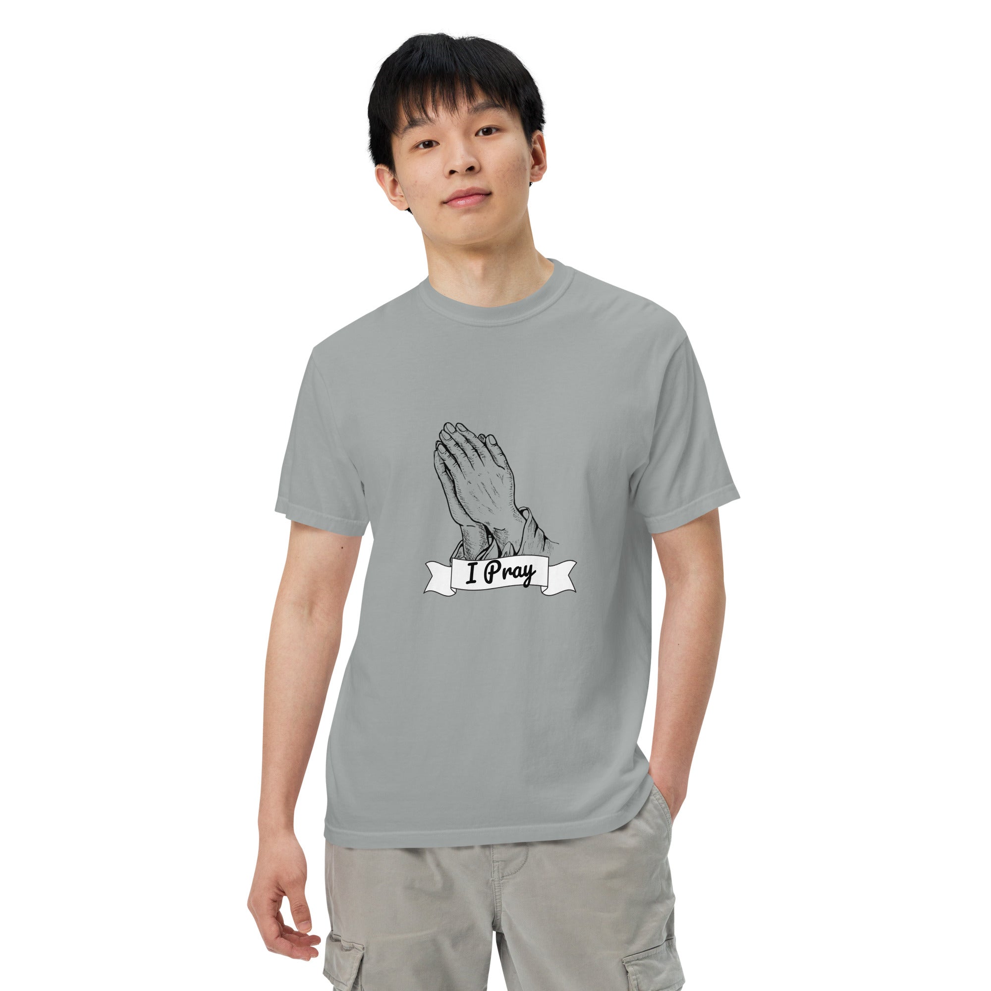 I Pray Unisex garment-dyed heavyweight t-shirt