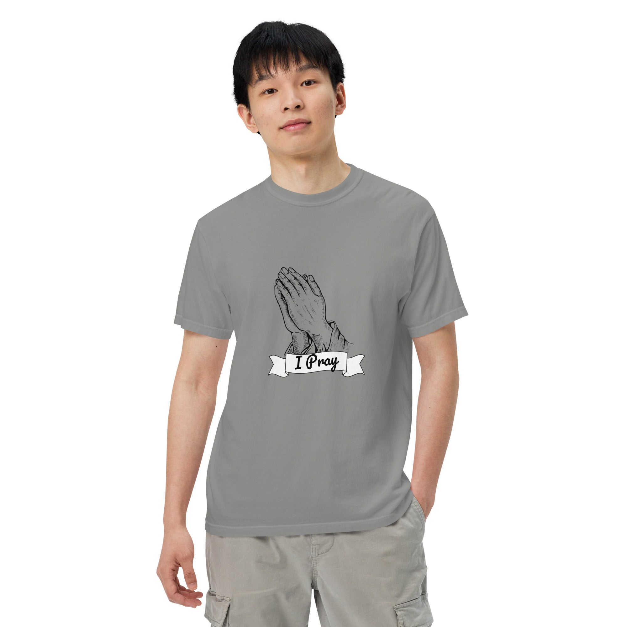 I Pray Unisex garment-dyed heavyweight t-shirt