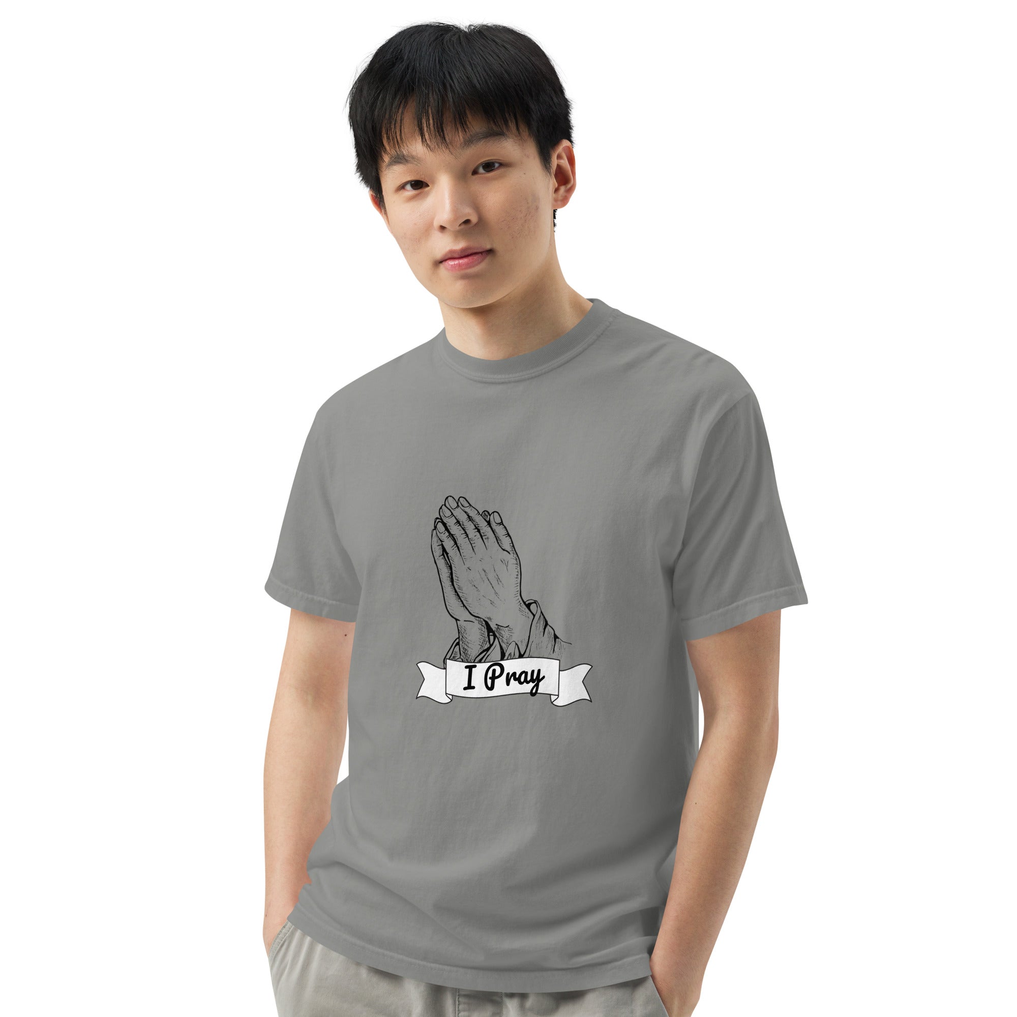 I Pray Unisex garment-dyed heavyweight t-shirt