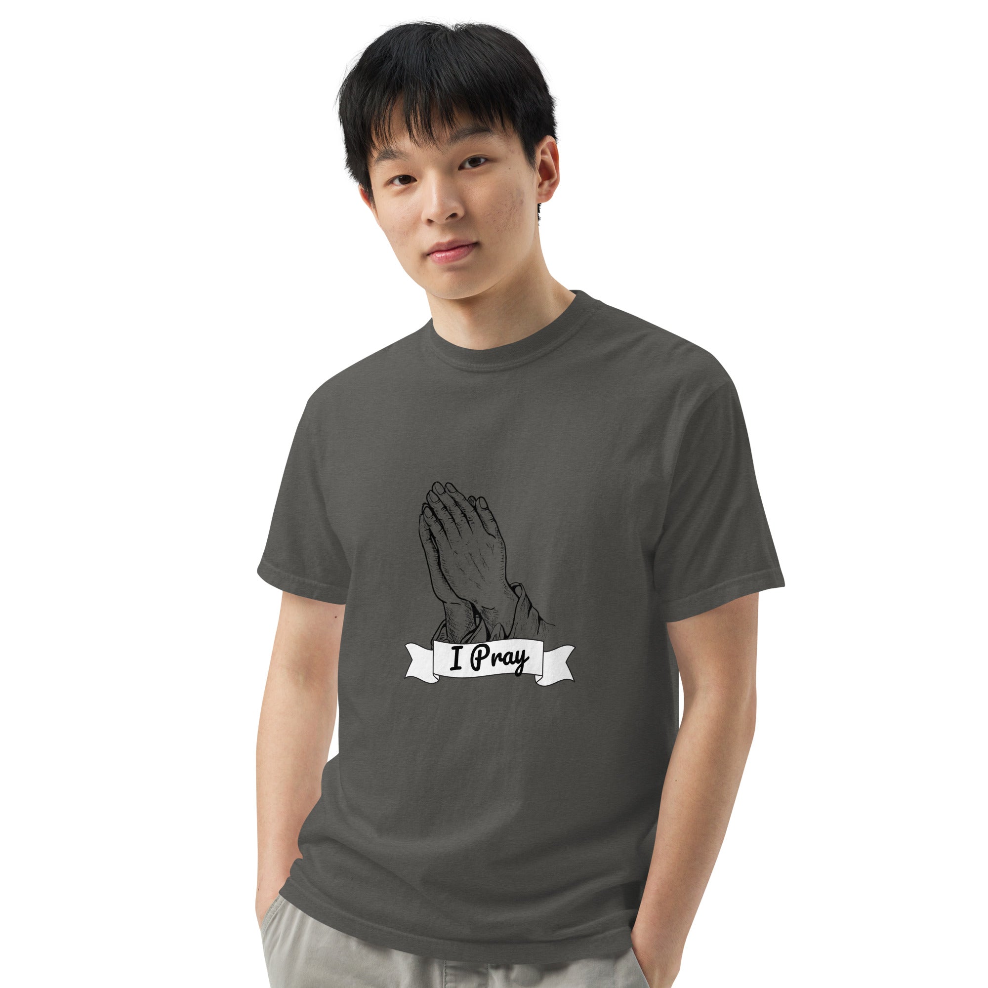 I Pray Unisex garment-dyed heavyweight t-shirt
