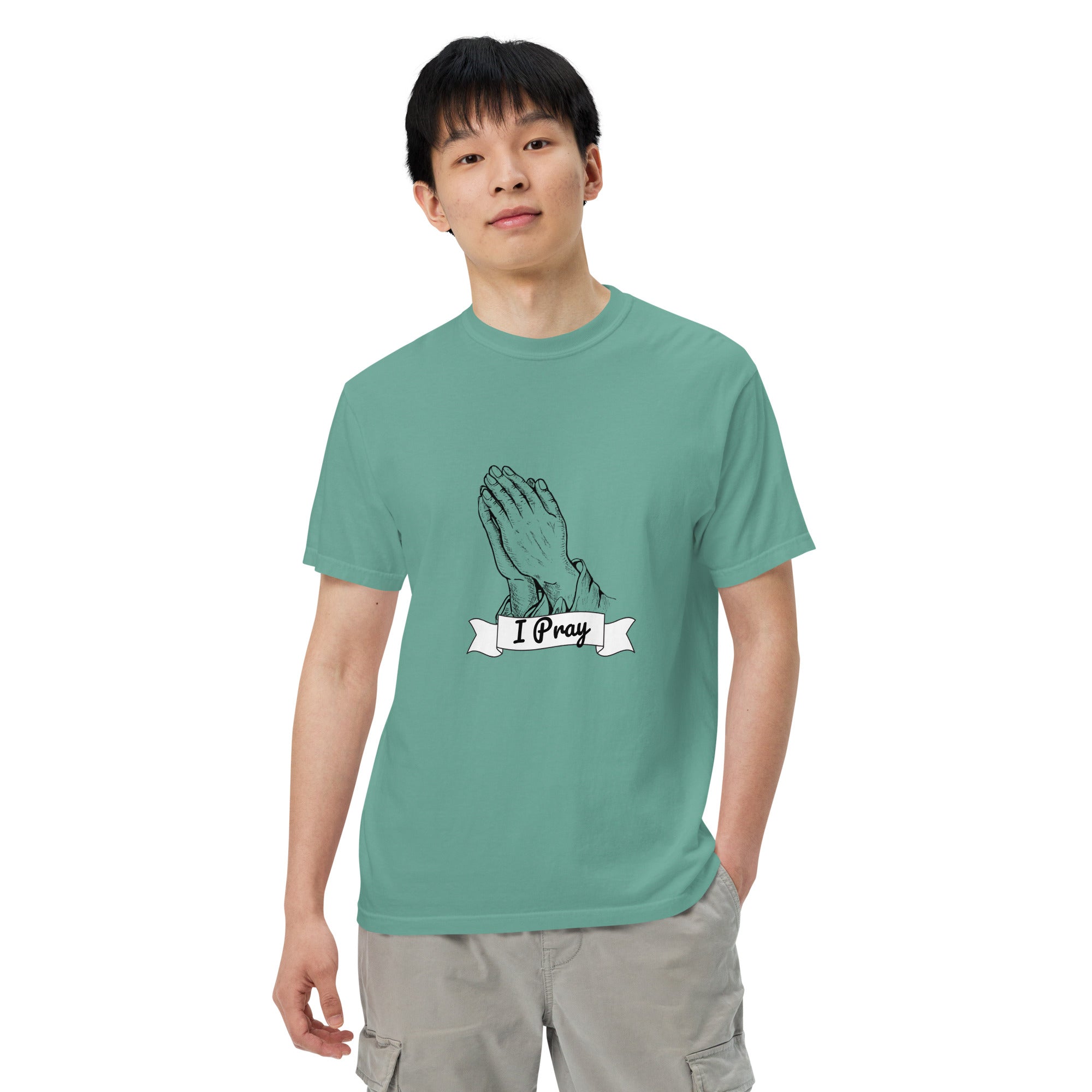 I Pray Unisex garment-dyed heavyweight t-shirt