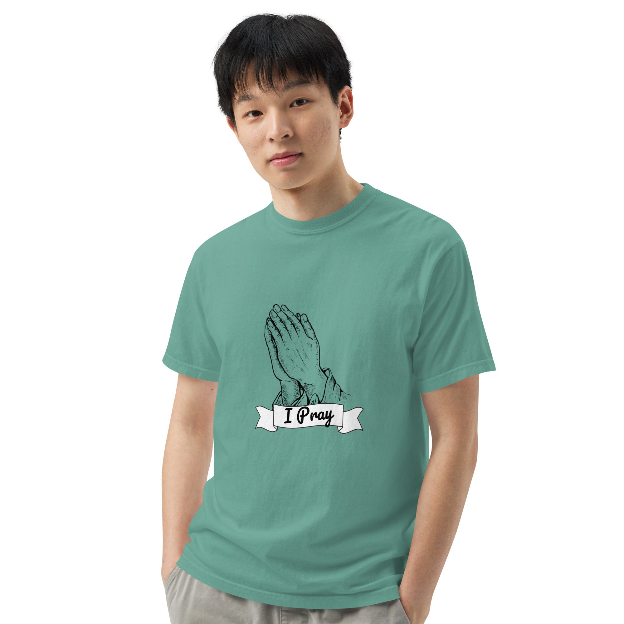 I Pray Unisex garment-dyed heavyweight t-shirt