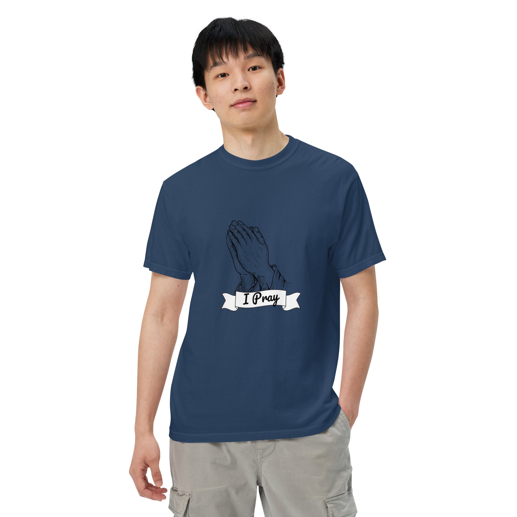I Pray Unisex garment-dyed heavyweight t-shirt