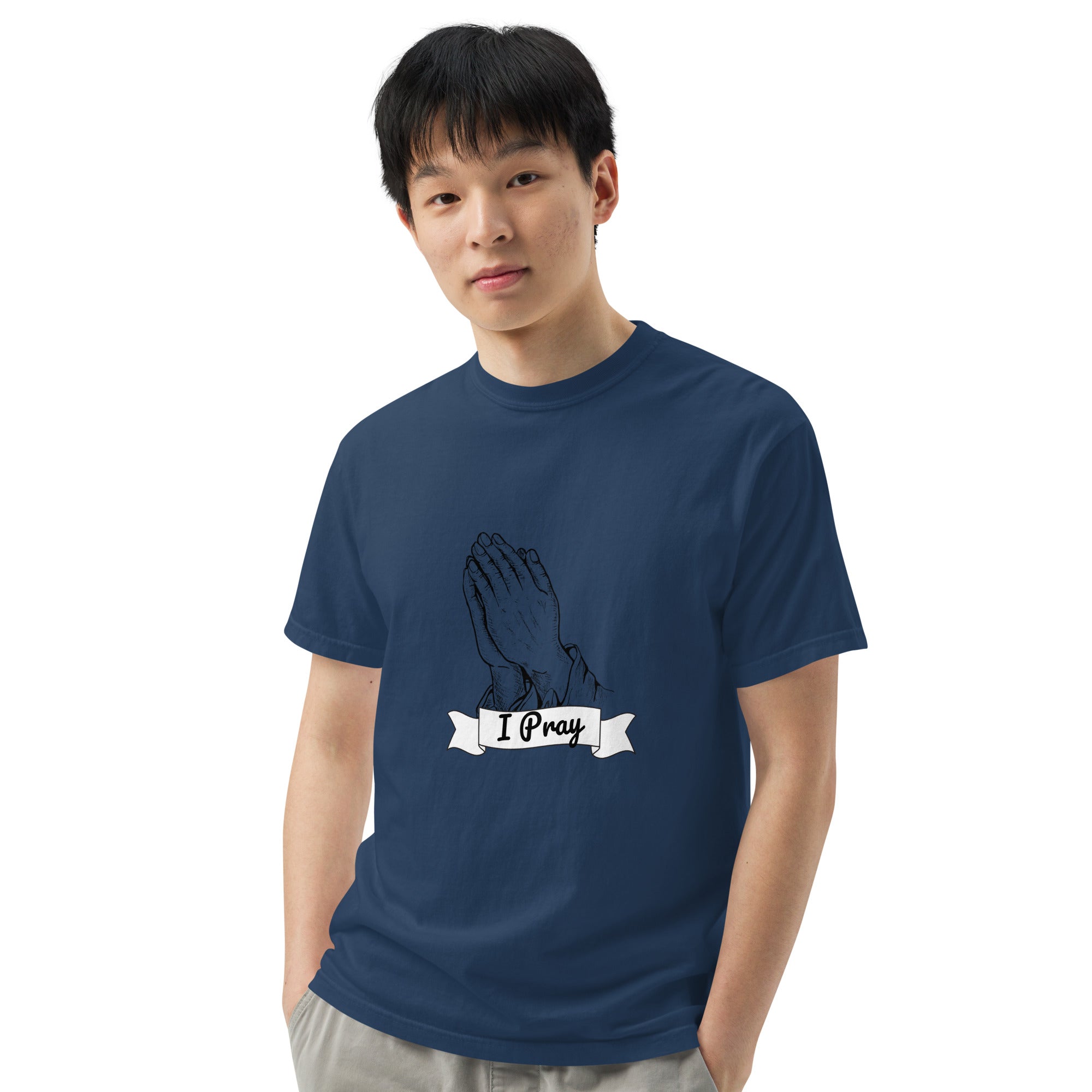 I Pray Unisex garment-dyed heavyweight t-shirt