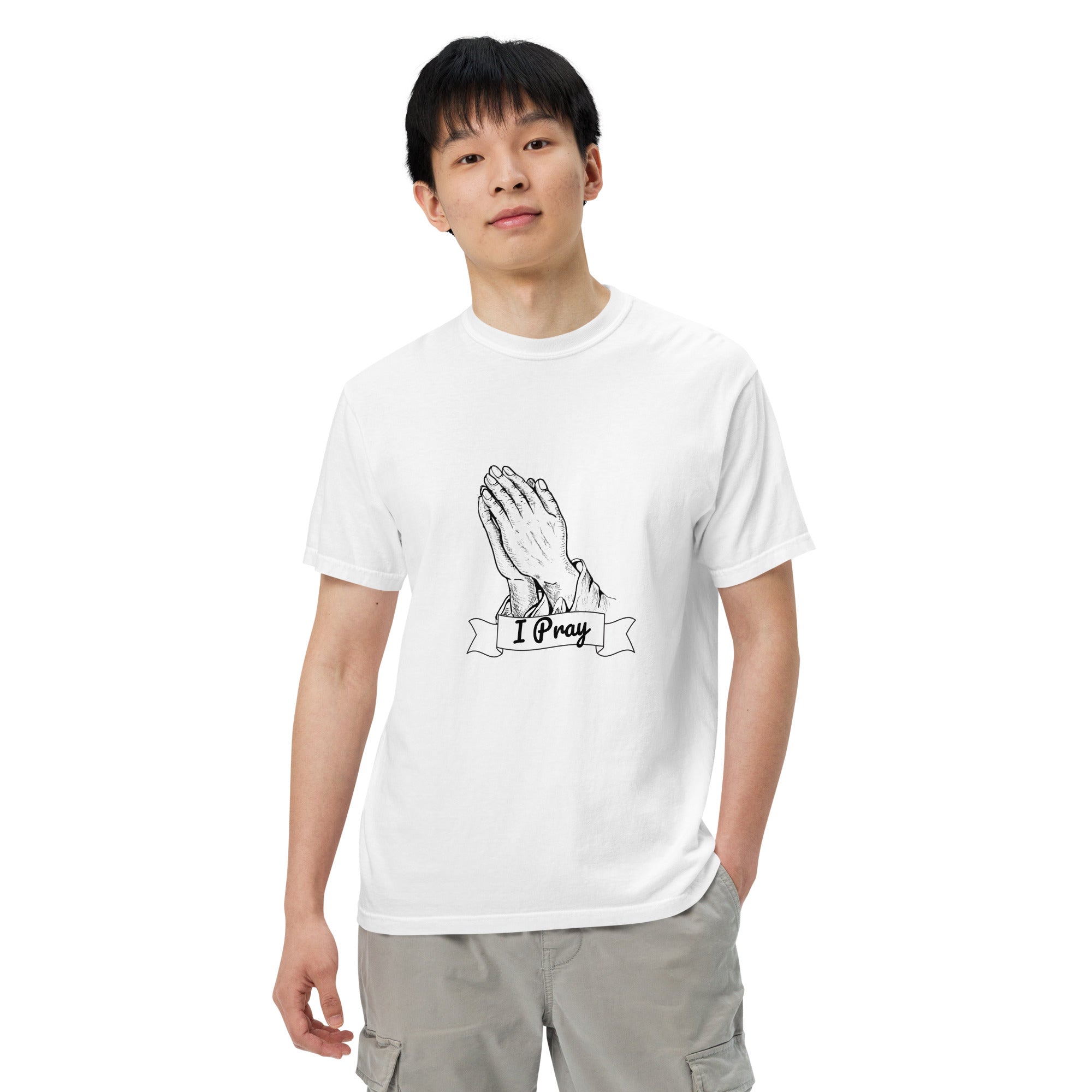 I Pray Unisex garment-dyed heavyweight t-shirt