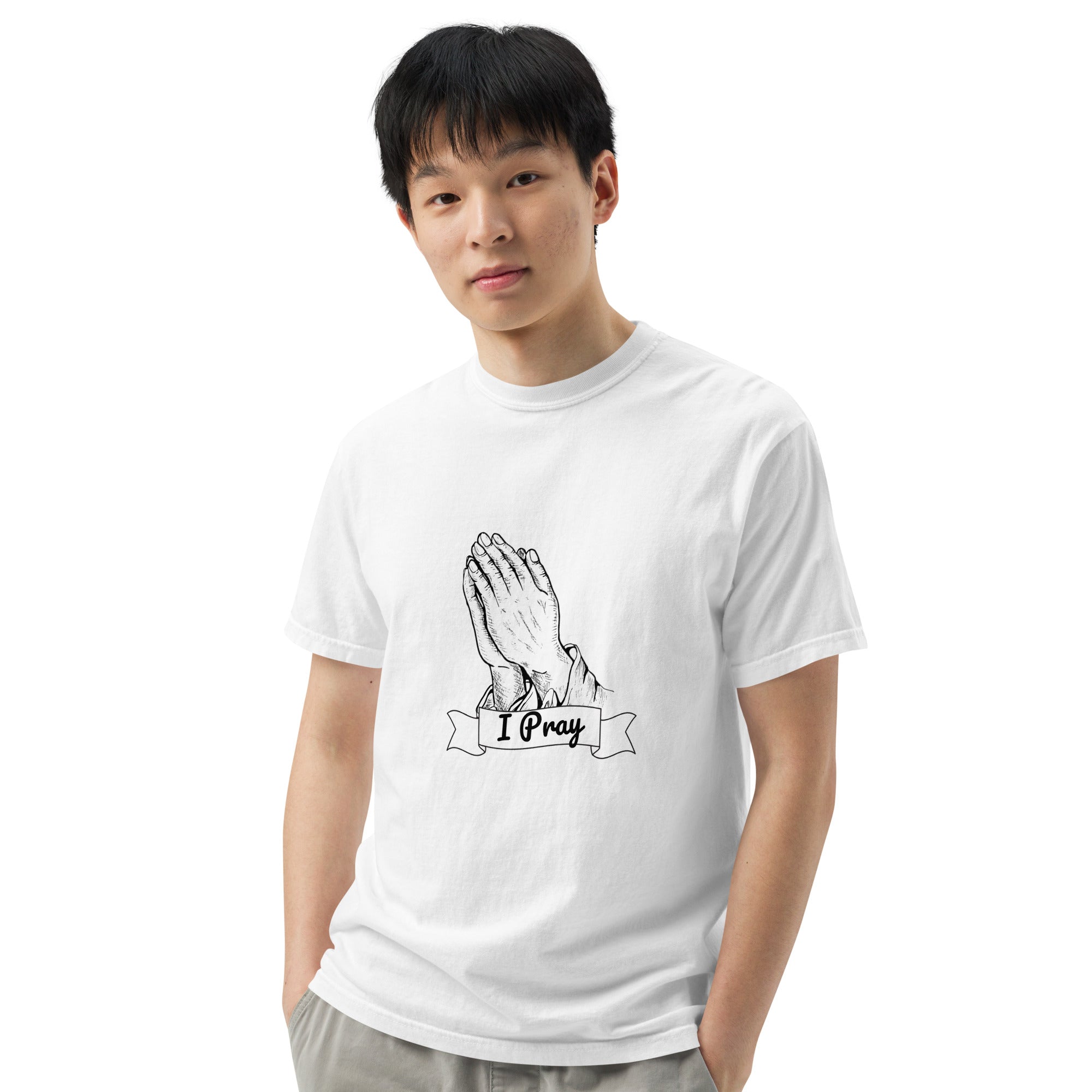 I Pray Unisex garment-dyed heavyweight t-shirt