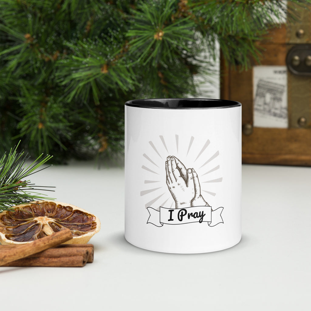 I Pray Mug with Color Inside